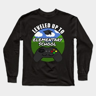 Leveled Up To Elementary School Gamer Gaming 2021 Long Sleeve T-Shirt